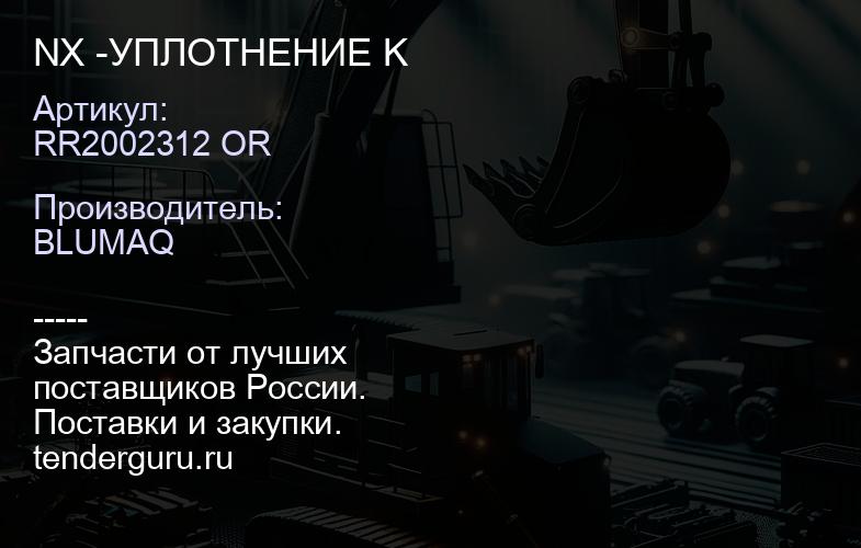 RR2002312 OR NX -УПЛОТНЕНИЕ K | купить запчасти